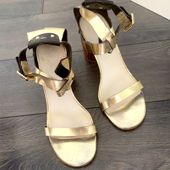 🤩🔥MAISON MARGIELA PARIS Gold ChunkyHeel Sandal41 - Picture 7 of 15